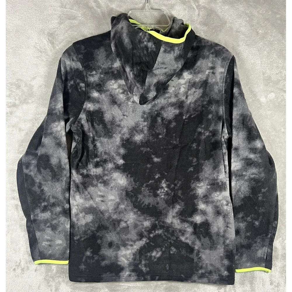 Old Navy Jacket Fleece Hoodie Camo‎ Boy Youth SZ XL 14-16 Black & Grey